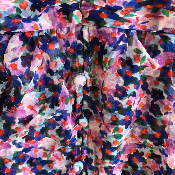 VERONICA BEARD Cayson Floral Fit and Flare Mini Spring dress size 00 100% silk - Picture 5 of 14